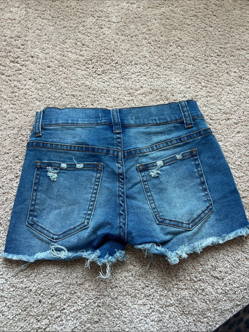 Contraband Kids Distressed Denim Shorts - Blue